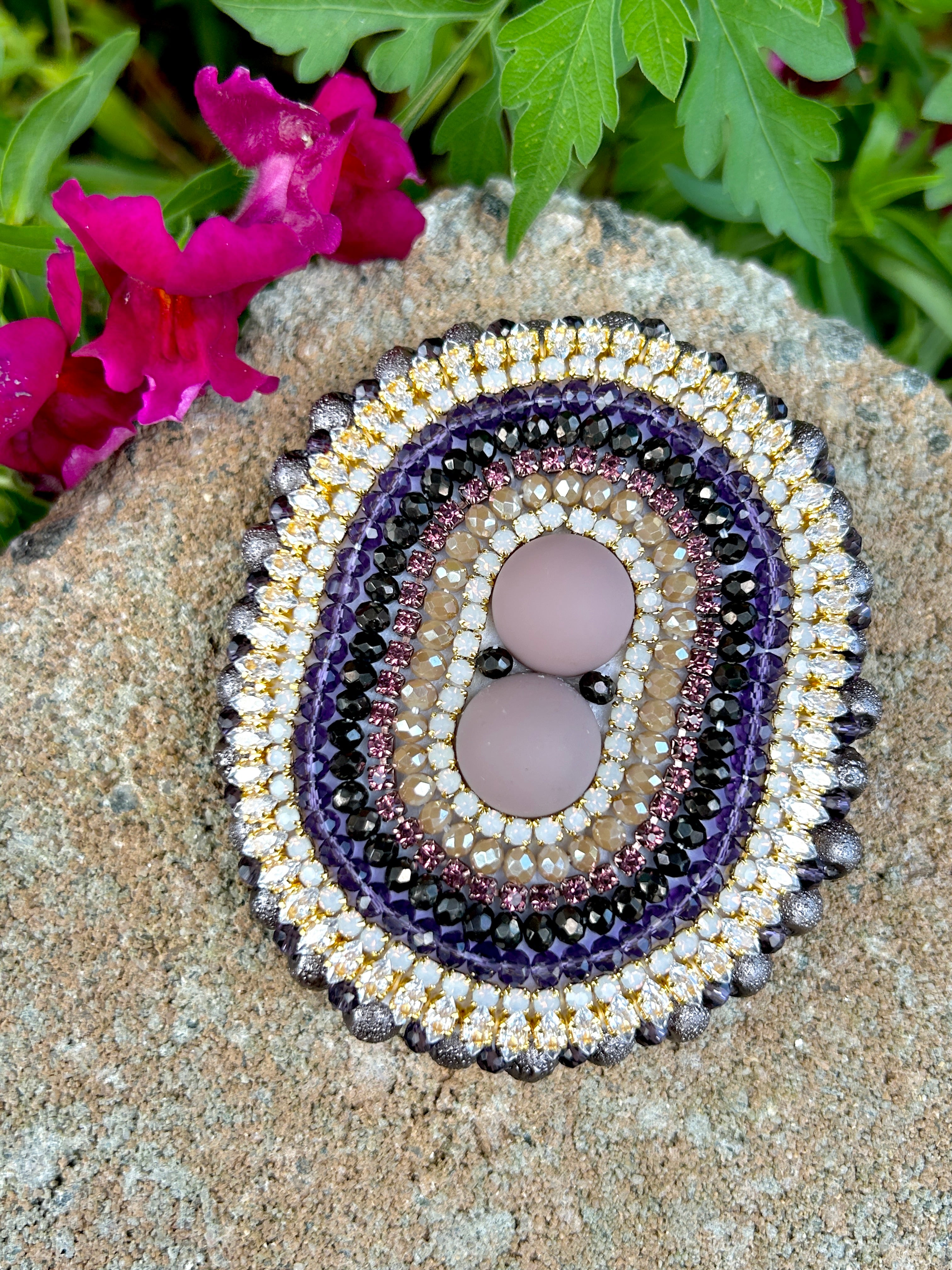 Extra Large Purple Phone Grip or Badge Reel