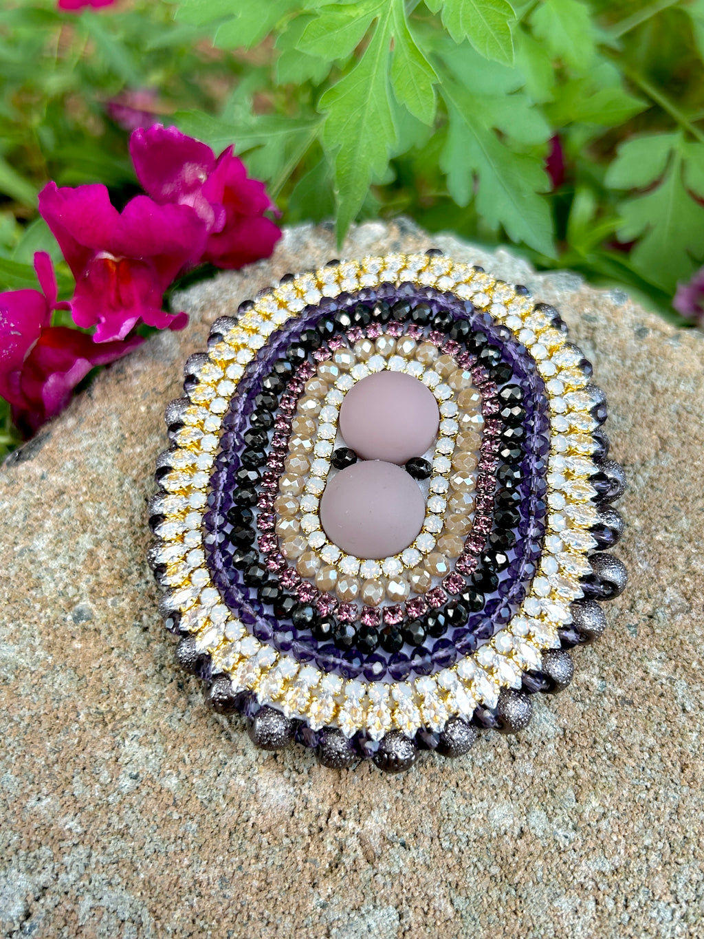 Extra Large Purple Phone Grip or Badge Reel