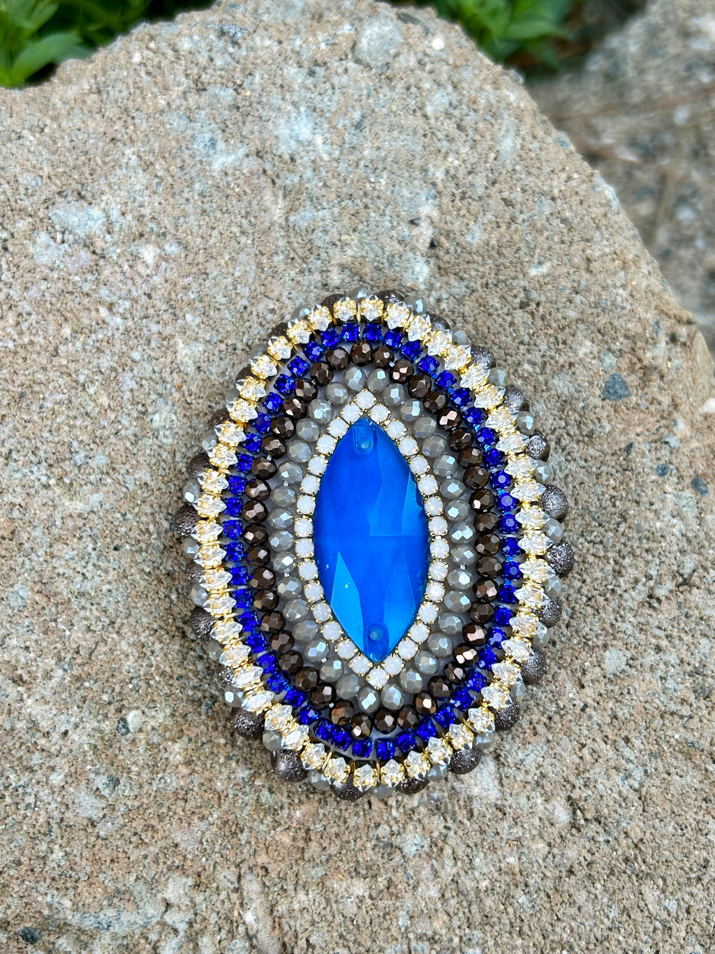 Neon Blue Phone Grip or Badge Reel