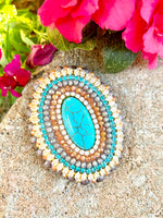 Turquoise Phone Grip or Badge Reel