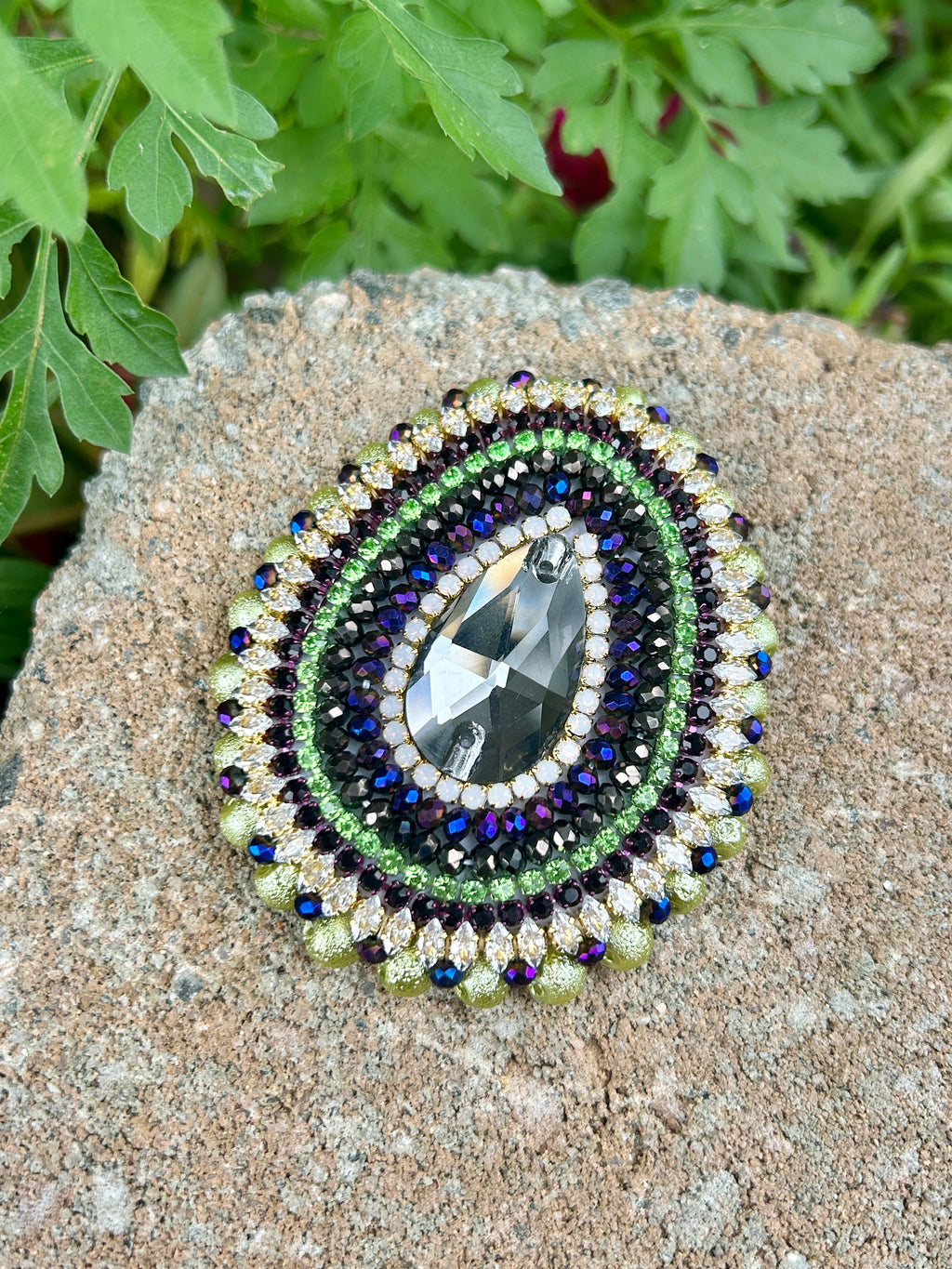 Green & Purple "Beetlejuice" Inspired Phone Grip or Badge Reel