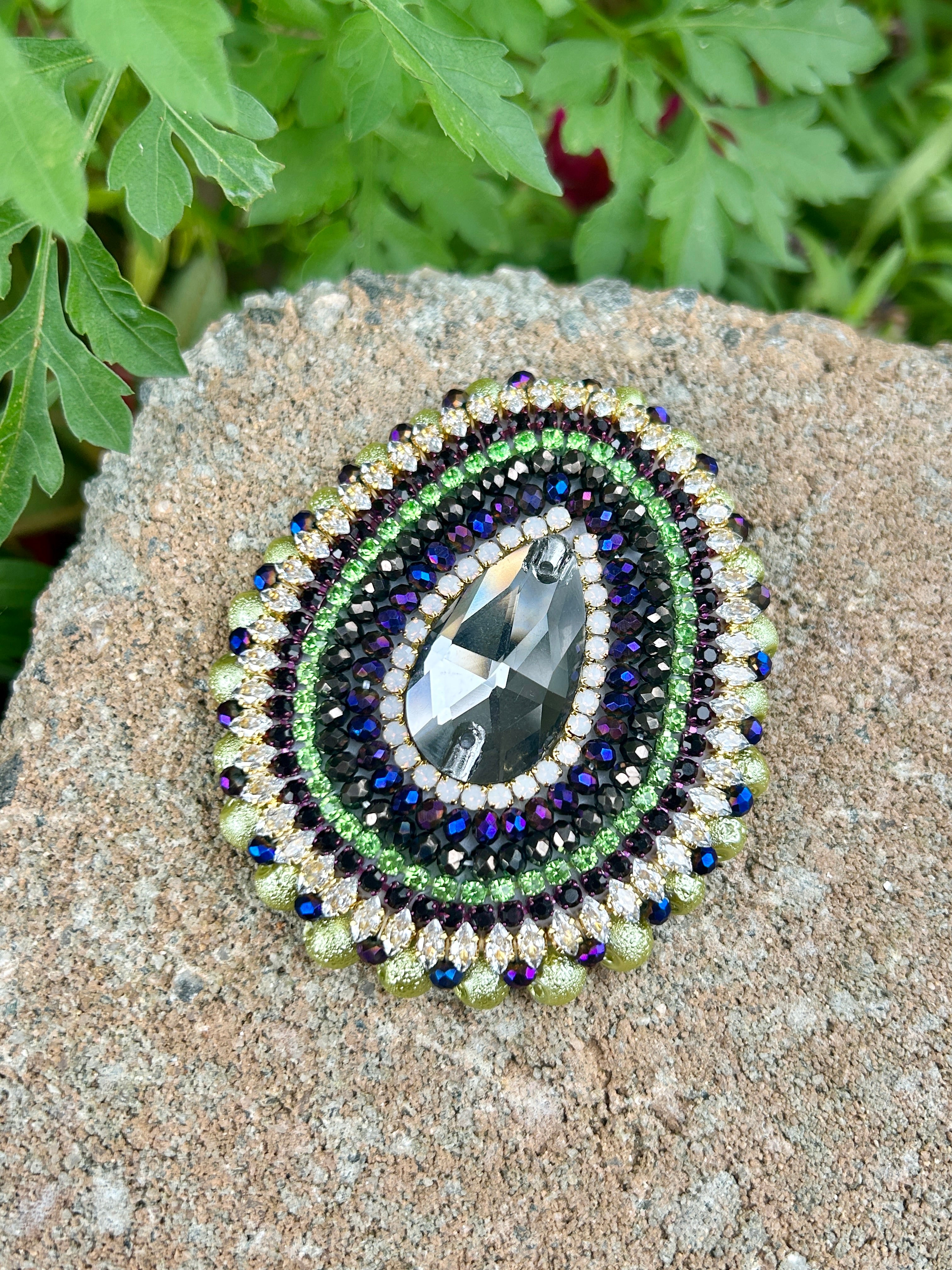 Green & Purple "Beetlejuice" Inspired Phone Grip or Badge Reel