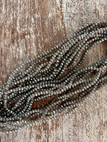 Dusty Taupe 3mm Rondelle Beads #132: Single strand or 10 strand pack