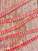 Pink Acrylic Rectangle Banding 5x10mm