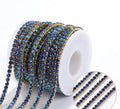 Gold Mermaid Blue AB Banding SS8: Sold per 1 yard or per 10 yard roll