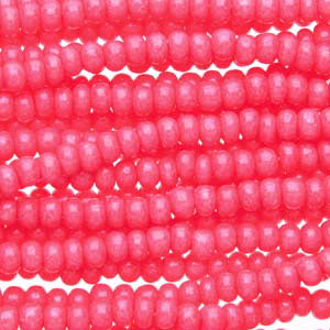 11/0 Czech Preciosa Seed Beads Half Hank: OP Pink Dyed Terra