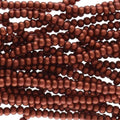 11/0 Czech Preciosa Seed Beads Half Hank: Bronze Fire Red
