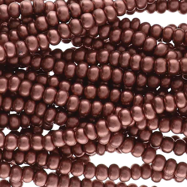 11/0 Czech Preciosa Seed Beads Half Hank: Bronze Copper