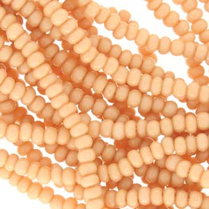 11/0 Czech Preciosa Seed Beads Half Hank: Wheat Opaque Solgel