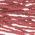 11/0 Czech Preciosa Seed Beads Half Hank: Pink Coral Opaque Solgel