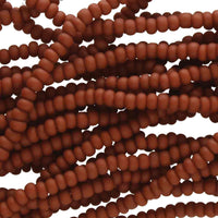 11/0 Czech Preciosa Seed Beads Half Hank: Brown Matte