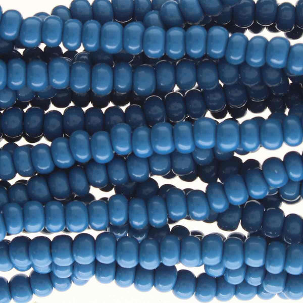 11/0 Czech Preciosa Seed Beads Half Hank: Opaque Denim