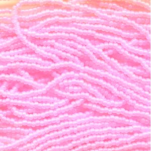 11/0 Czech Preciosa Seed Beads Half Hank: Pink Ceylon AB