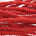11/0 Czech Preciosa Seed Beads Half Hank: Red Matte