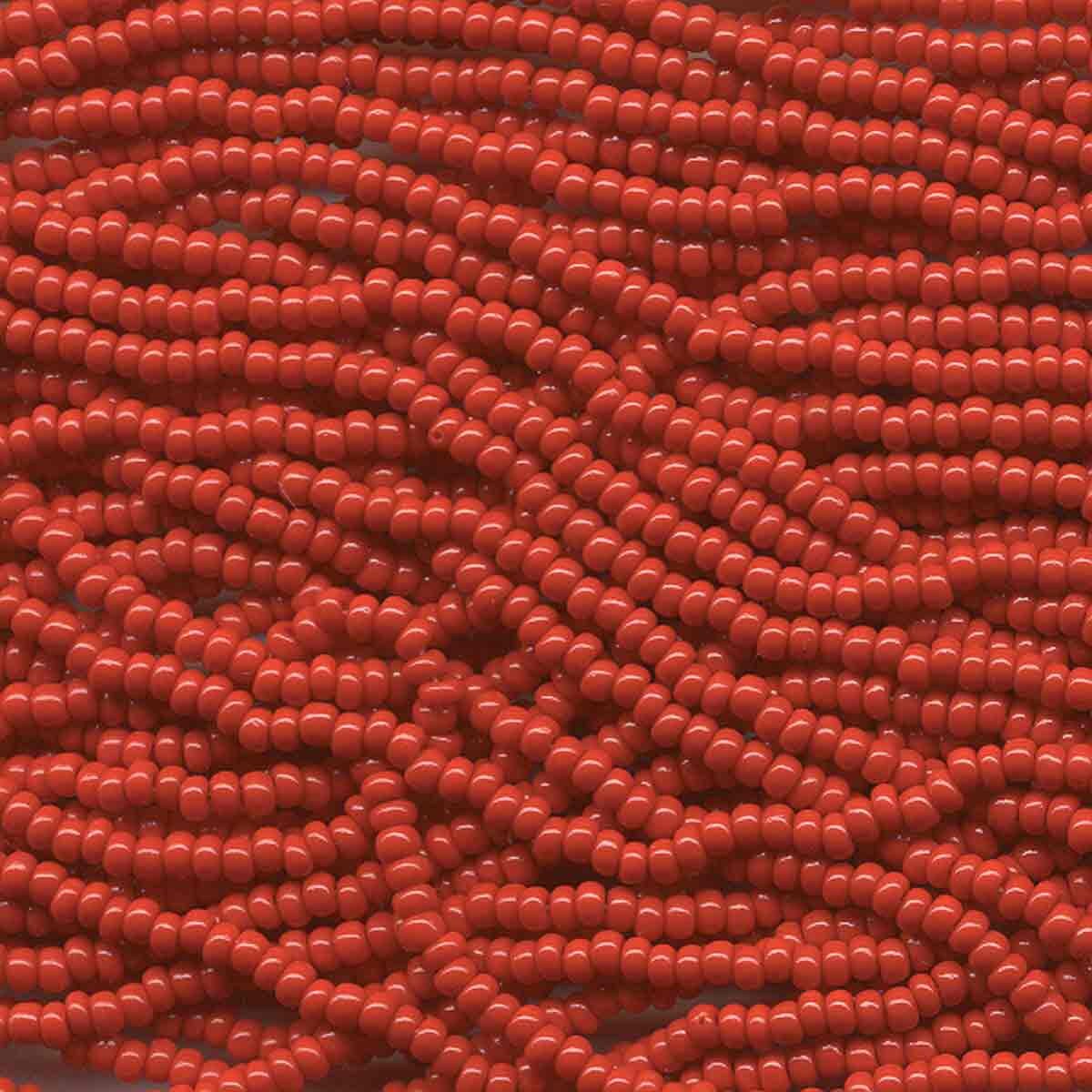 11/0 Czech Preciosa Seed Beads Half Hank: Red