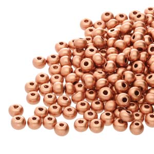 11/0 Czech Preciosa Seed Beads Half Hank: Soft Copper