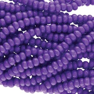 11/0 Czech Preciosa Seed Beads Half Hank: OP Violet Dyed Terra