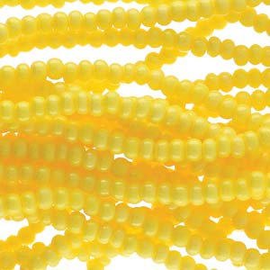 11/0 Czech Preciosa Seed Beads Half Hank: OP Yellow Dyed Terra