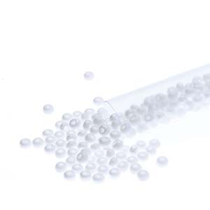 11/0 Czech Preciosa Seed Beads Tube: Chalk White Iris