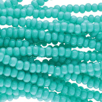 11/0 Czech Preciosa Seed Beads Half Hank: OP Green Dyed Terra