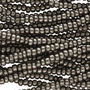 11/0 Czech Preciosa Seed Beads Half Hank: Metallic Chrome