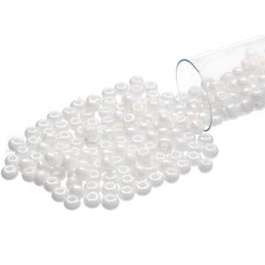 11/0 Czech Preciosa Seed Beads Tube: OP White Luster