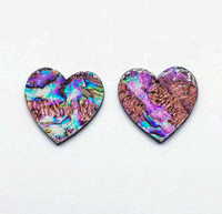 Preorder Magenta Abalone Heart Centerpieces: 15 Pairs