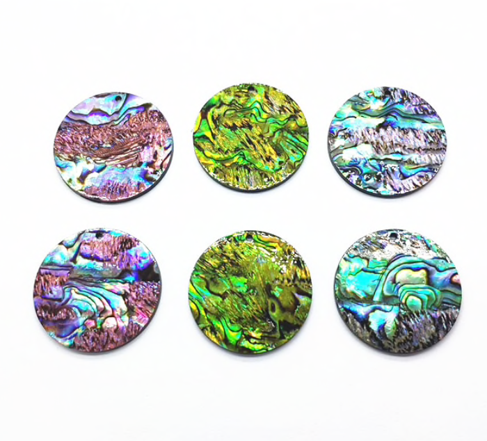 *PREORDER* Large 35mm Abalone Circles: 15 Pairs