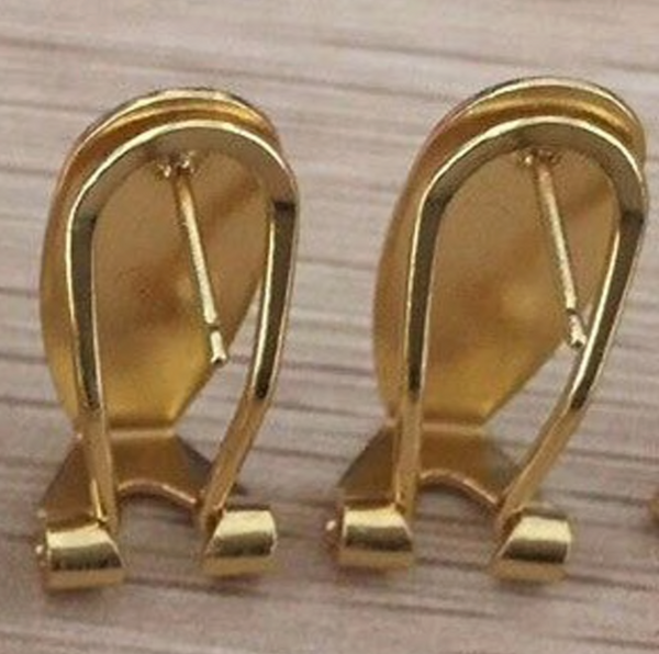 Gold Color Fingernail Clipback Posts: Sold per pair or per 50 pairs