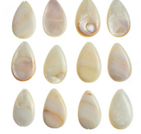 Preorder Teardrop Shell Centerpieces 18x13mm: 50 Pairs