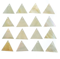 Preorder Triangle Shell Centerpieces 22x19mm: 50 Pairs