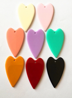 Preorder Long Solid Color Heart Slabs: 50 Pairs