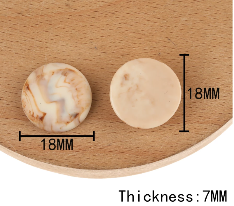 *PREORDER* 100 Pair Bulk Pack: 18mm Round Swirl Matte Centerpieces