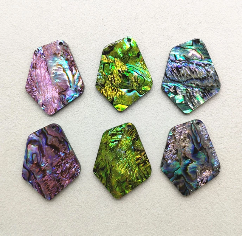 *PREORDER* 37x27mm Abalone Irregular Shaped Centerpieces: 15 Pairs