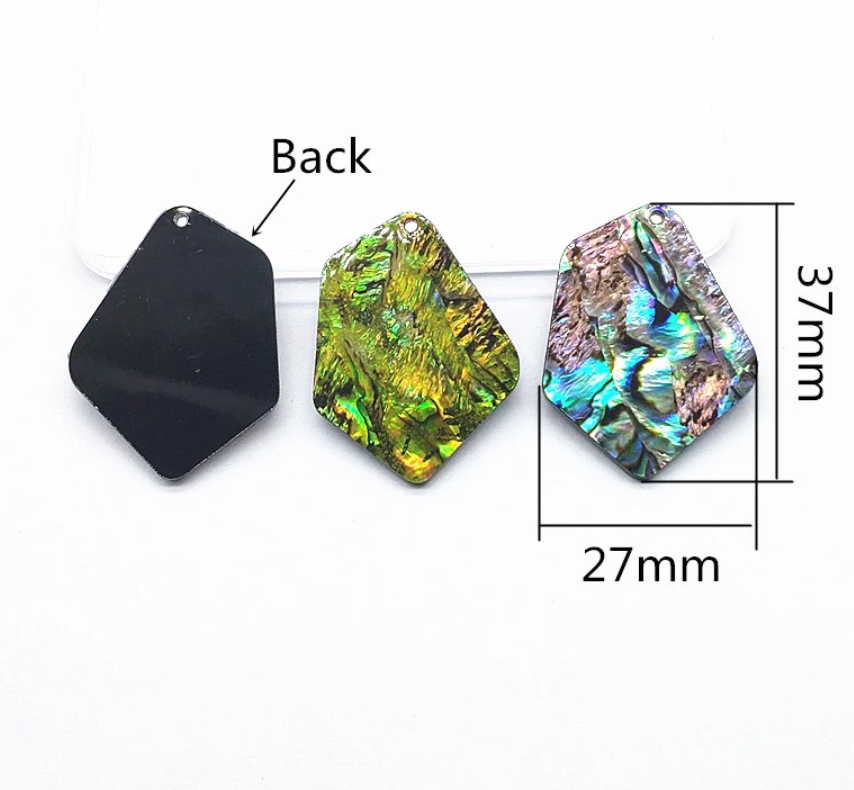 *PREORDER* 37x27mm Abalone Irregular Shaped Centerpieces: 15 Pairs