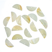 Preorder Semi-Circle Shell Centerpieces 30x15mm: 50 Pairs