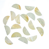 *PREORDER* Semi-Circle Shell Centerpieces 30x15mm: 50 Pairs