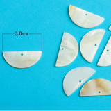 Preorder Semi-Circle Shell Centerpieces 30x15mm: 50 Pairs