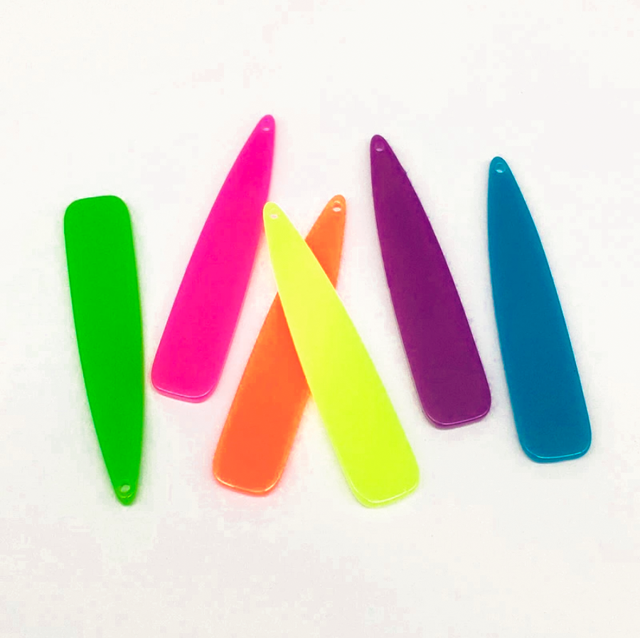 *PREORDER* Long Solid Color Neon Slabs: 50 Pairs