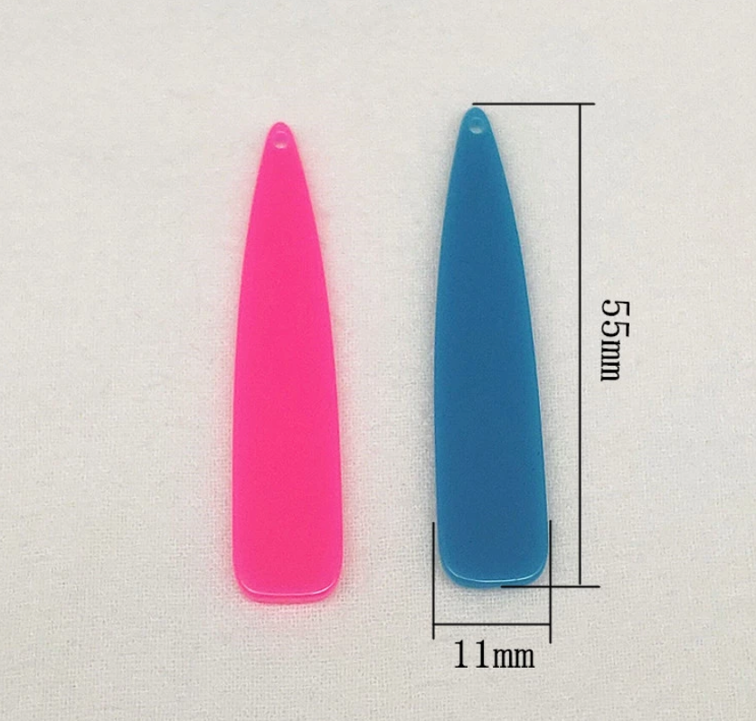 *PREORDER* Long Solid Color Neon Slabs: 50 Pairs
