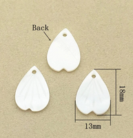 Preorder Carved Shell Petals 18x13mm:50 Pairs