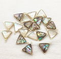 Triangle Shell Drop Charm 17x18mm