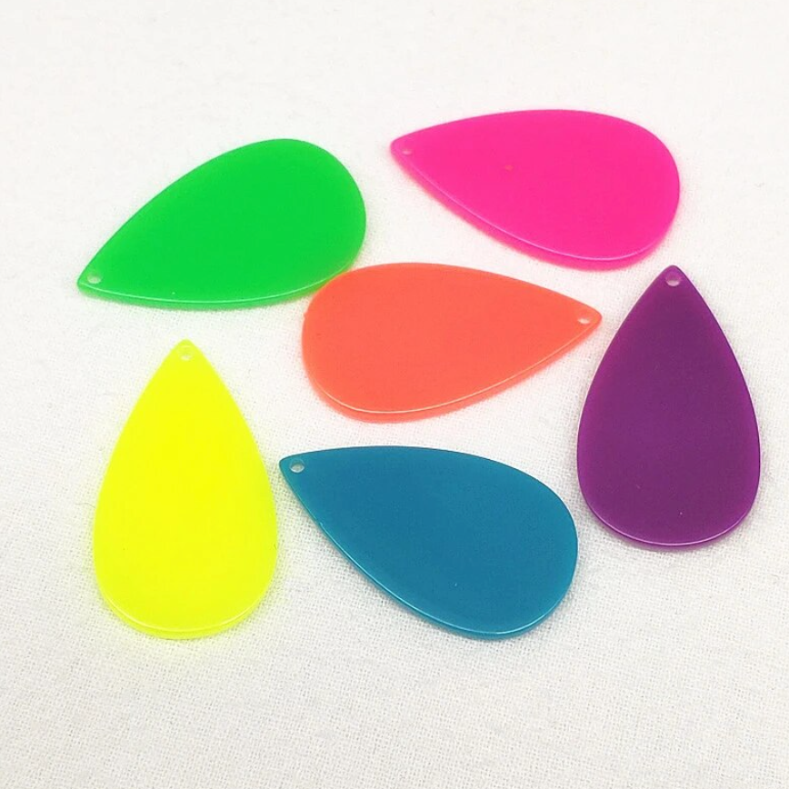 *PREORDER* Teardrop Solid Color Neon Slabs: 50 Pairs