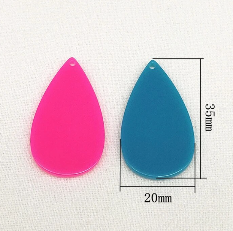 *PREORDER* Teardrop Solid Color Neon Slabs: 50 Pairs
