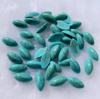 Mini Faux Turquoise Horseeye Centerpieces 7x15mm: 40 Pairs