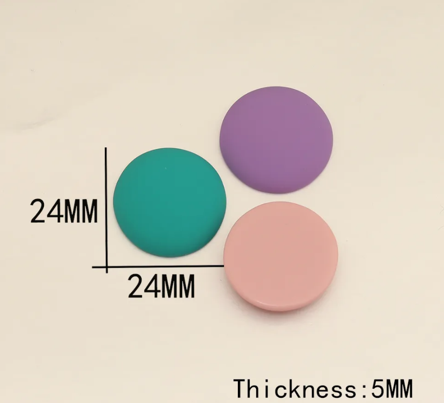 *PREORDER* Matte Round Centerpieces 24mm: 50 pair pack