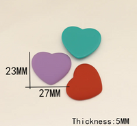 Preorder Matte Heart Centerpieces 23x27mm: 50 pair pack