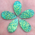 Green AB Teardrop Centerpieces 15x29mm