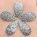 Gunmetal Black Teardrop Centerpieces 15x29mm