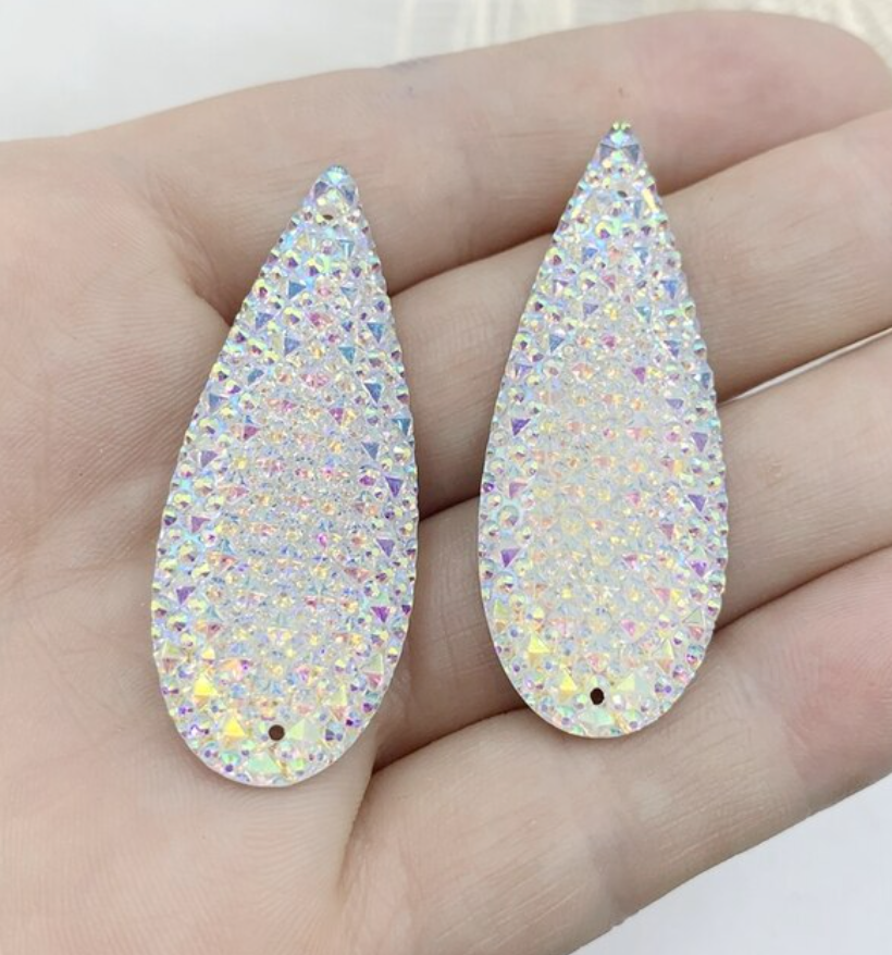 Clear AB Teardrop Centerpieces 18x47mm